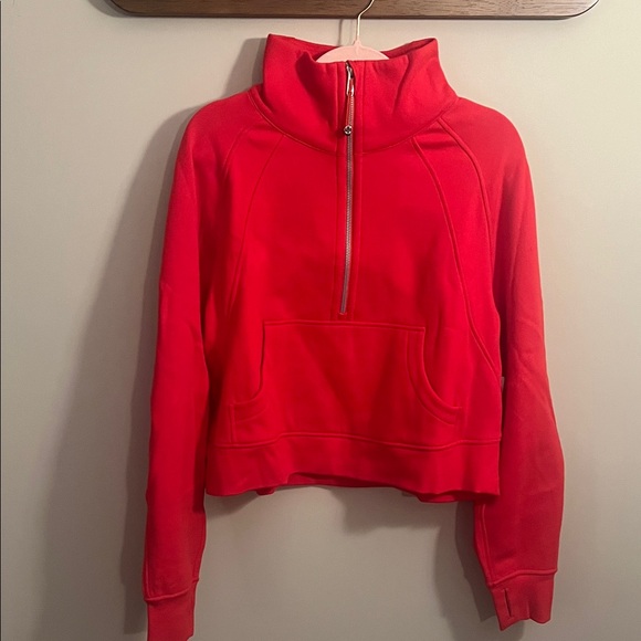 Lululemon NWT Scuba Oversized Funnel Neck Sweatshirt in True Red M/L - Picture 2 of 7